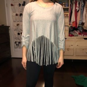 Boutique fringe shirt